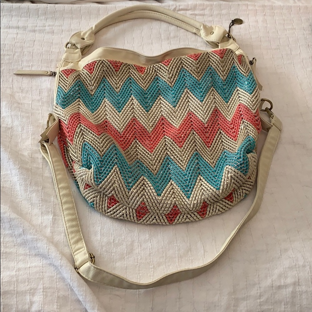 Metallic colorful hobo bag